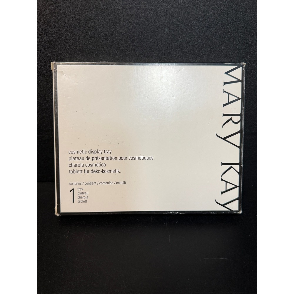 Mary Kay Black Cosmetic Display Tray 6 Compartment Makeup Organizer New in Box